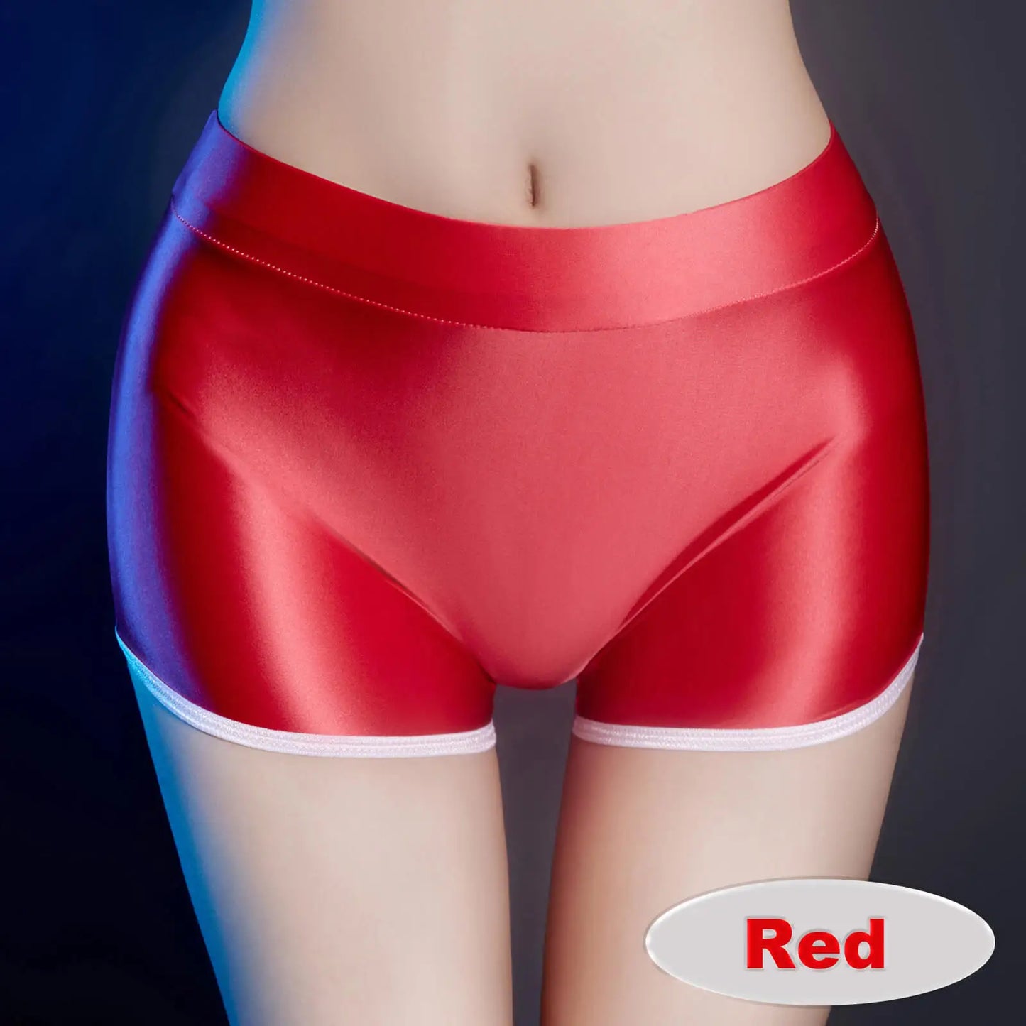 Metelam Women's Oil Shiny Glossy Sports Underwear Boyshorts Stretch Boxer Shorts Panties.