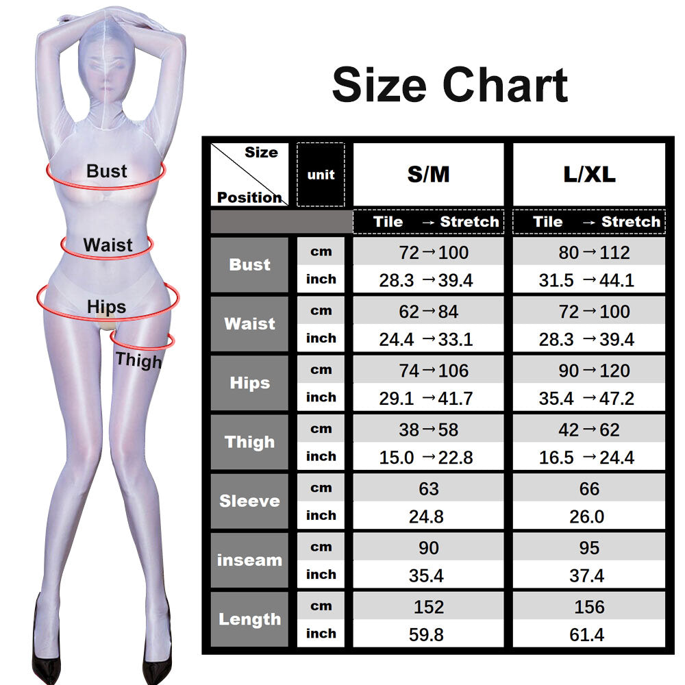 Metelam Zentai Full Bodystocking Bodysuit Crotchless Lingerie Oil Shiny Glossy Jumpsuit Catsuit.