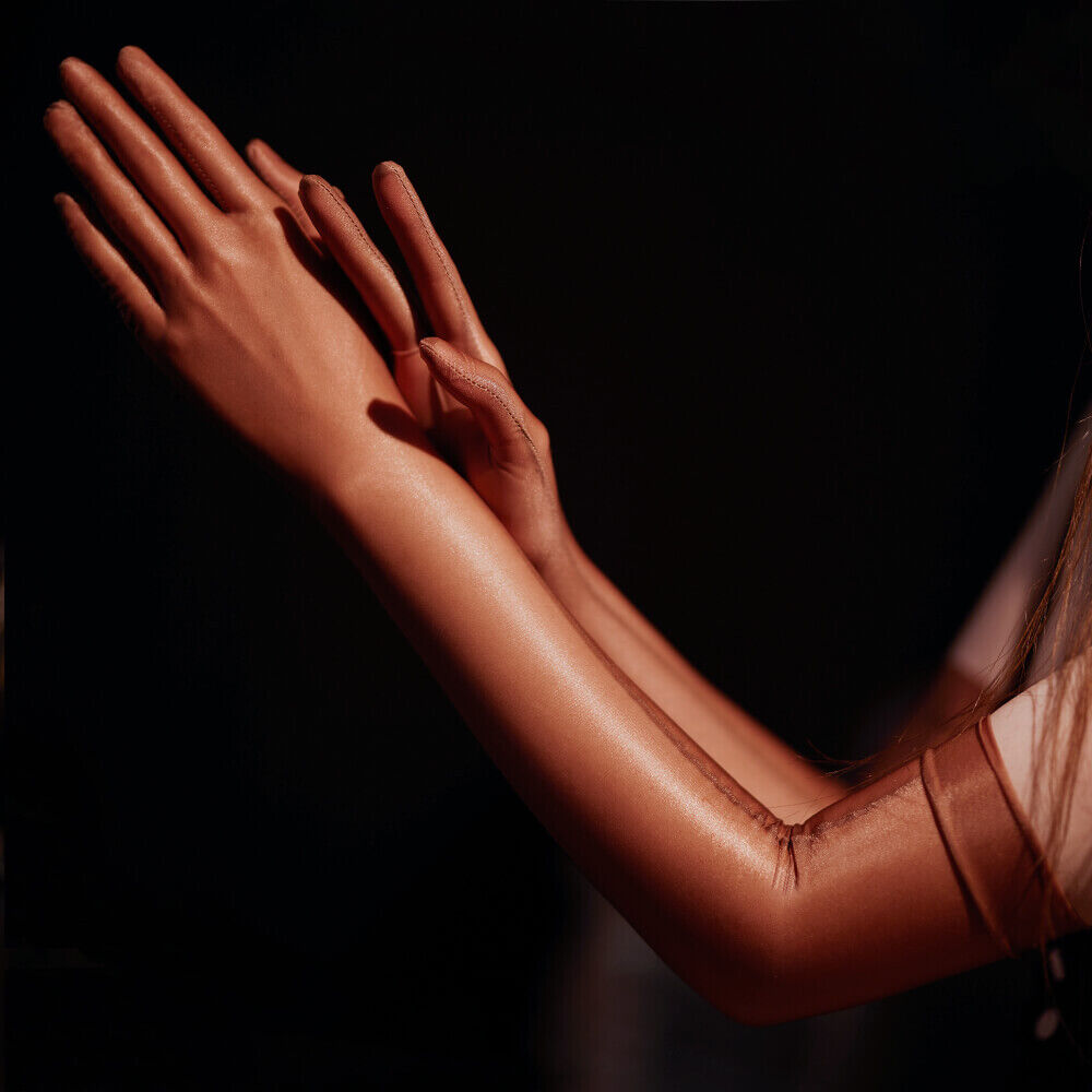 Metelam Women's Ultra-thin Sheer Shiny Nylon Bridal Prom Party Costume Long Opera Gloves Wedding Gloves.