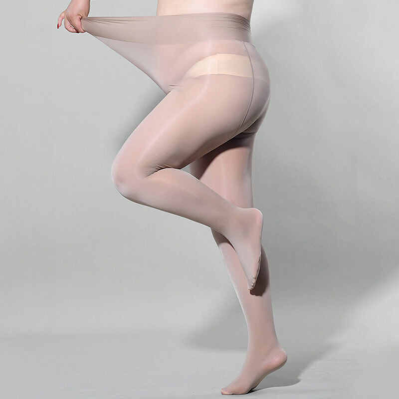 Metelam Women Shiny Glossy Pantyhose Sheer Stockings Open Crotch Tights Plus Size.