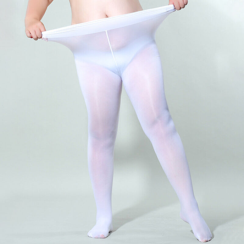 Metelam Women Shiny Glossy Pantyhose Sheer Stockings Open Crotch Tights Plus Size.