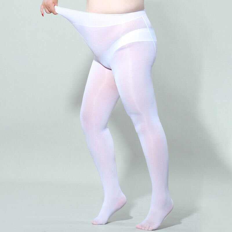 Metelam Women Shiny Glossy Pantyhose Sheer Stockings Open Crotch Tights Plus Size.