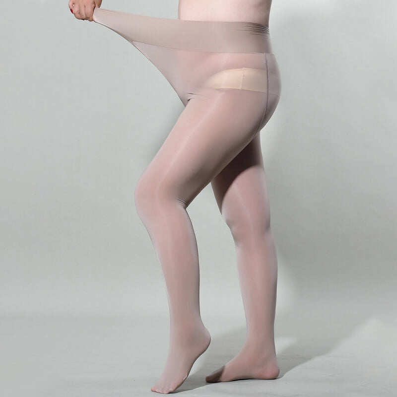 Metelam Women Shiny Glossy Pantyhose Sheer Stockings Open Crotch Tights Plus Size.