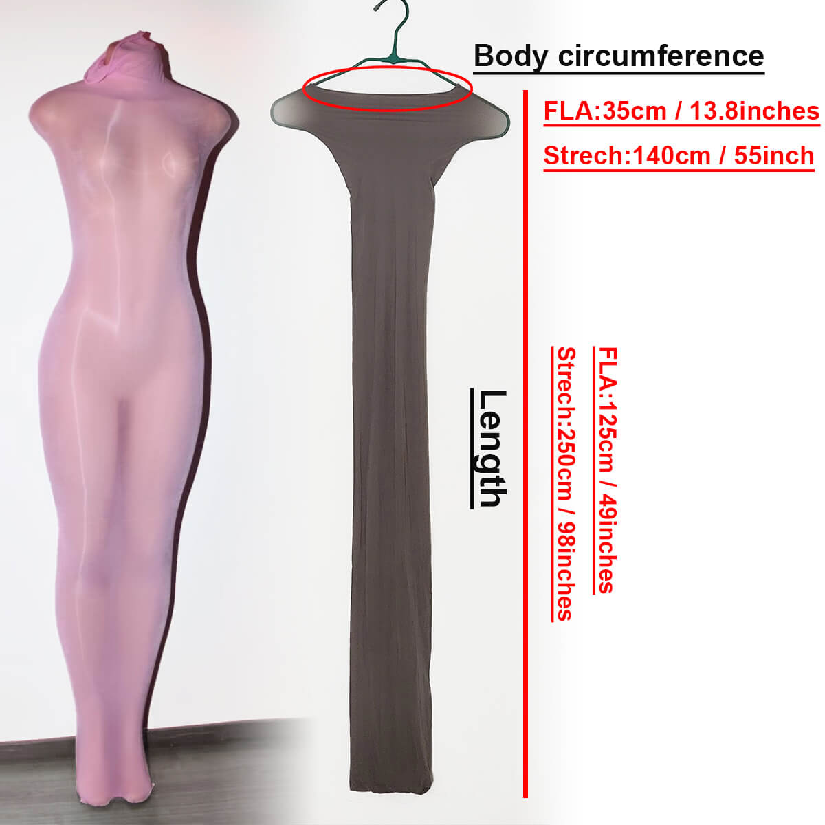 Metelam Women's See Through Shiny Glossy Cocoon Bodysuit Mummy Sleeping Bag Nylon Bodystocking.