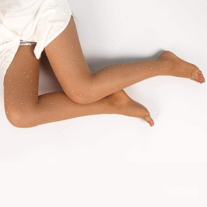 Sexy Women Toeless Stretch Bling Fishnet Pantyhose Crystal Rhinestone Tights Slim Fit Stockings.