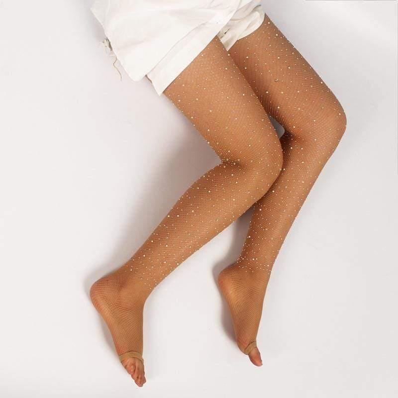 Sexy Women Toeless Stretch Bling Fishnet Pantyhose Crystal Rhinestone Tights Slim Fit Stockings.