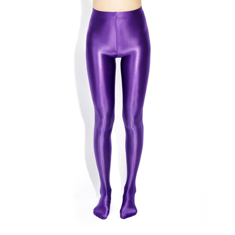 Metelam Womens Shiny Wet Look Pantyhose Satin Glossy Tights Opaque Plus Size.