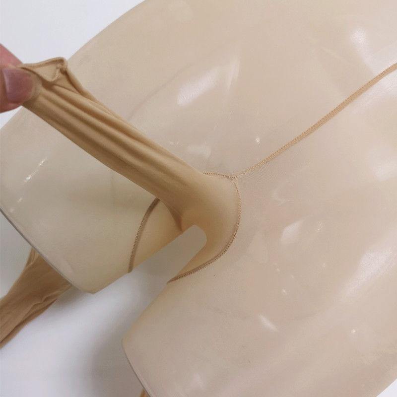 Mens High Waist Oil Shiny Elasticity Pantyhose Tights Sheath Open Underwear.