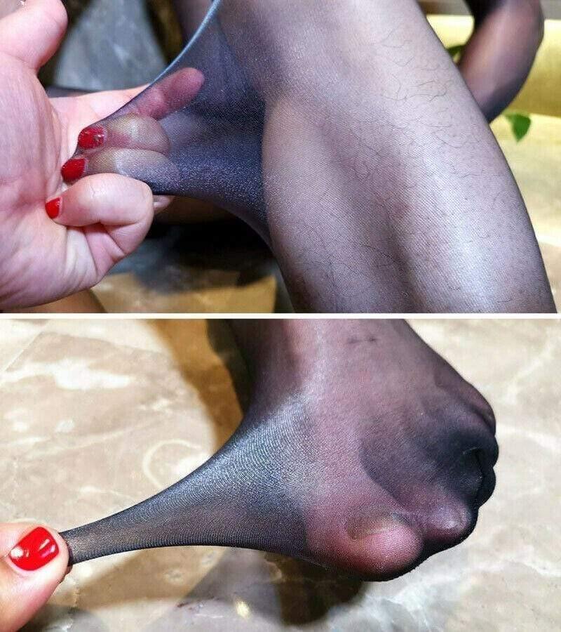 Metelam Mens Sexy 1D High Quality Ultra-thin Shiny Glossy Sheer Pantyhose Nylon Stocking Tights.