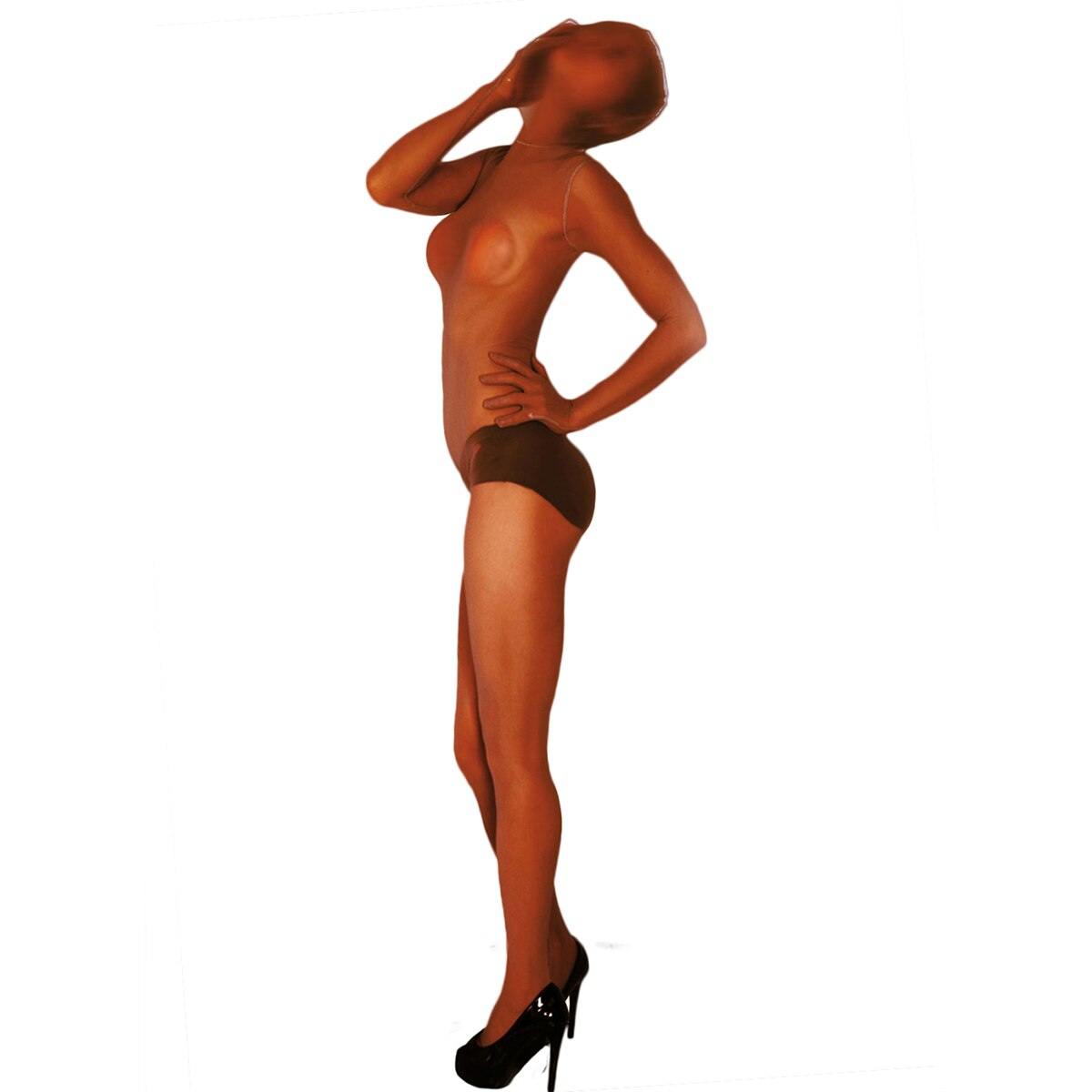 Metelam Zentai Mesh Jumpsuit Full Bodysuit Double Zippers Openning on Crotch(10-day Custom-made).