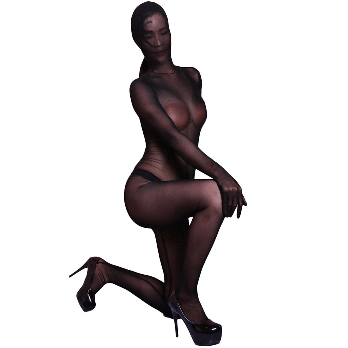 Metelam Zentai Mesh Jumpsuit Full Bodysuit Double Zippers Openning on Crotch(10-day Custom-made).