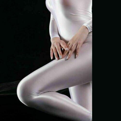 Metelam Shiny Bodysuit Zipper Open Crotch.