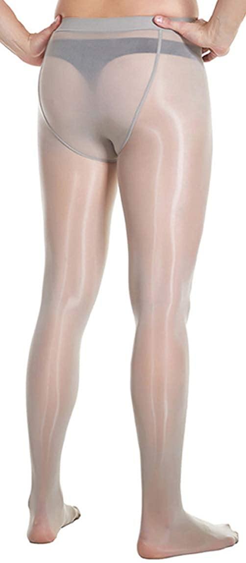 Men's 8D Shiny Pantyhose Nylon Sheer Spandex Tights.