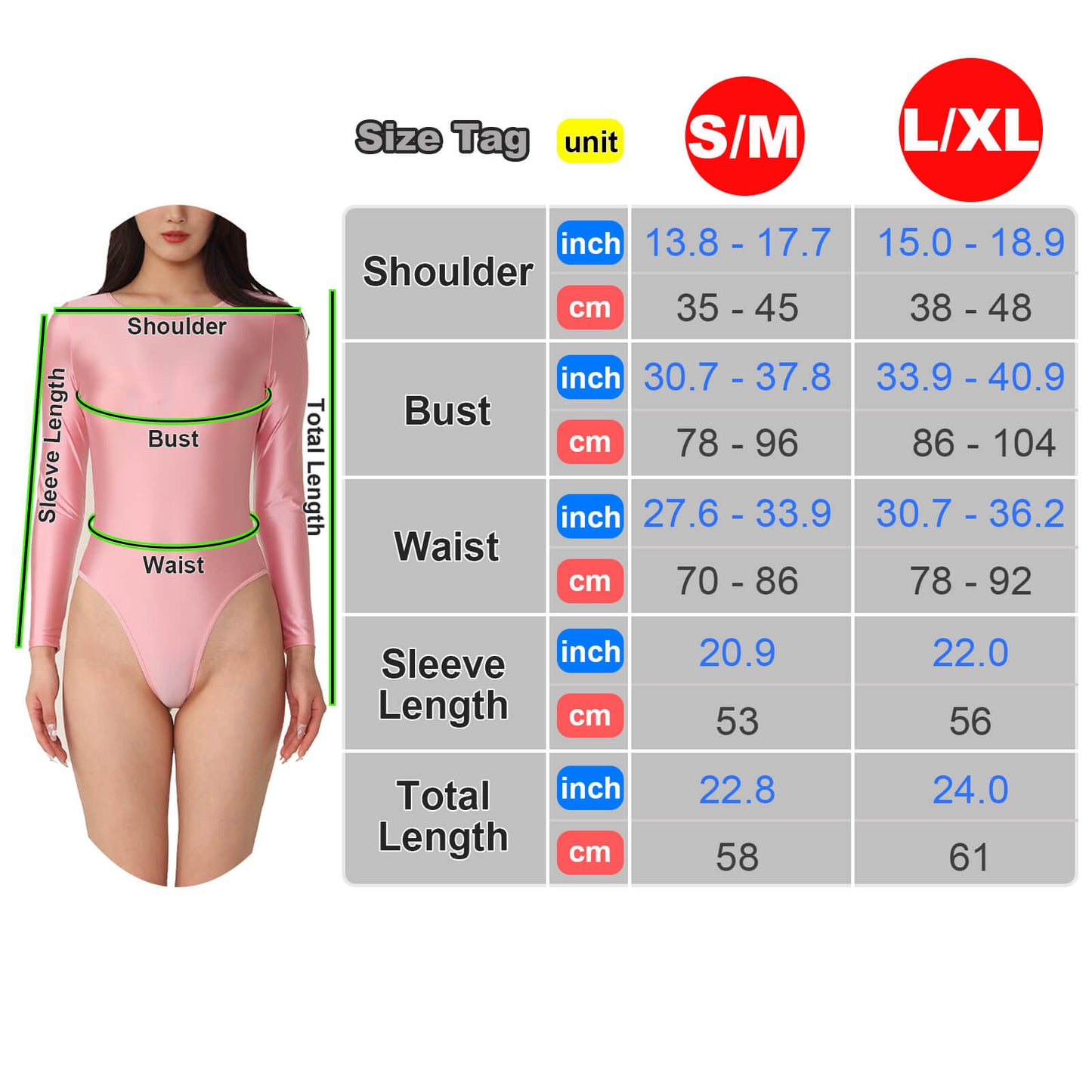 Metelam Women Glossy Satin Silky One-piece Long Sleeve Bodysuit Solid Color with Crotch Closure.