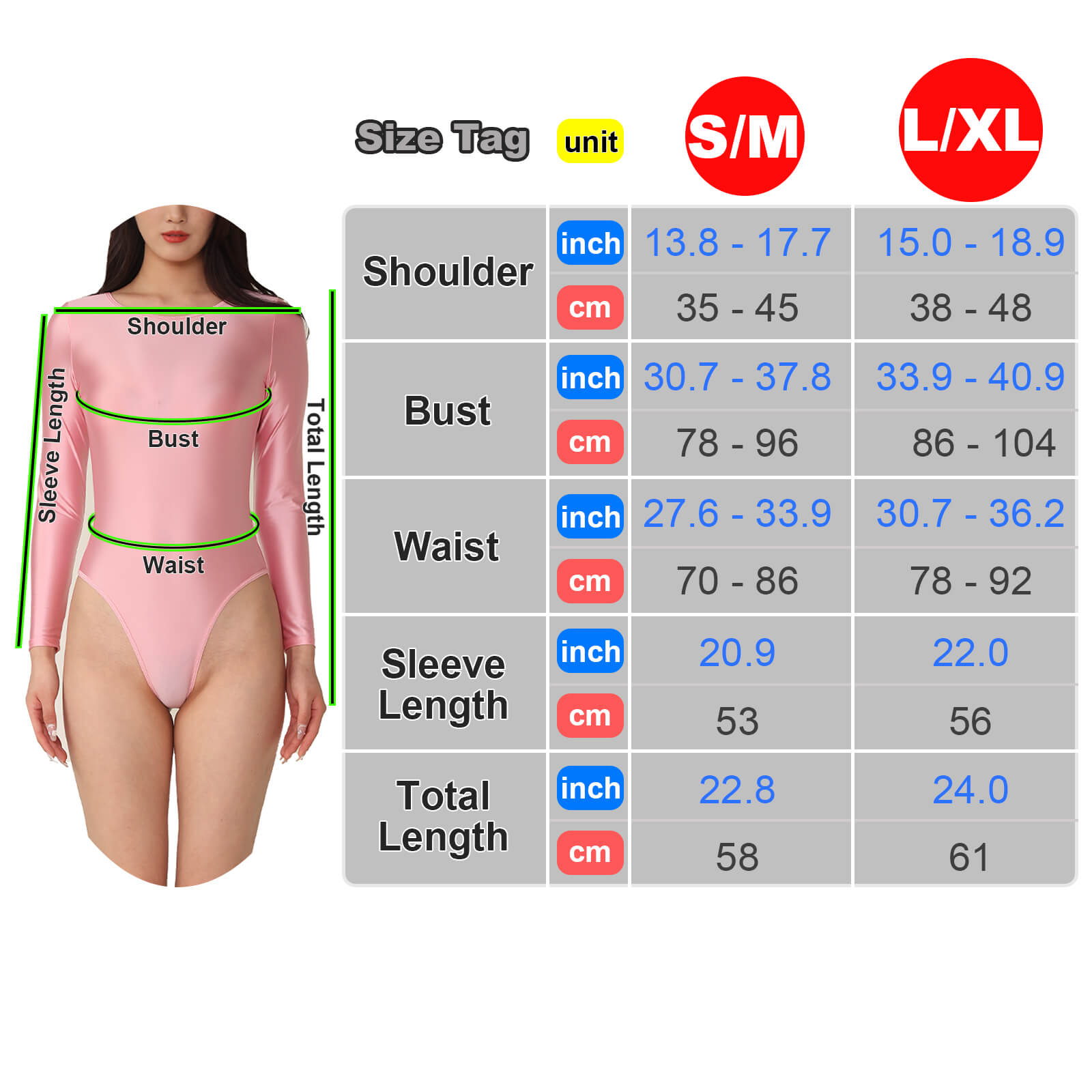 Metelam Women Glossy Satin Silky One-piece Long Sleeve Bodysuit Solid Color with Crotch Closure.