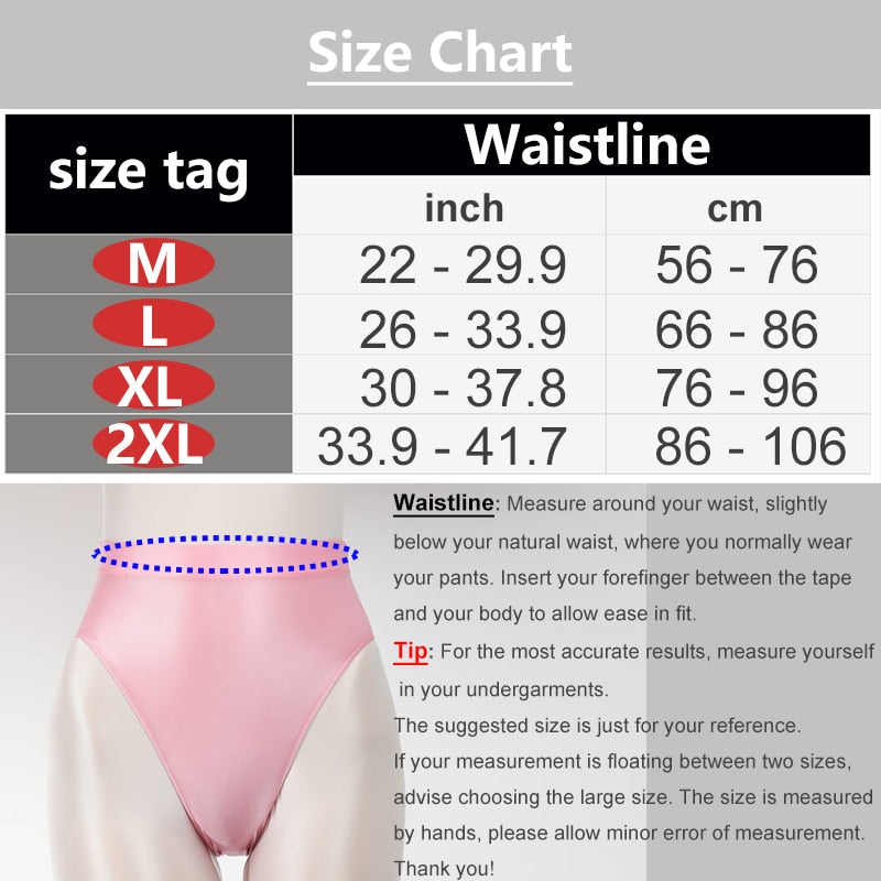 Metelam Womens Sexy Satin Shiny Wetlook Stretch High Cut Thong G-string Lingerie Hipster Briefs Bikini Panties Underwear.