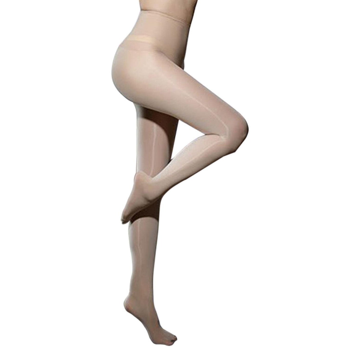 Metelam Womens High Waist Glossy Seamless Pantyhose Stretchy Shape Stockings - Metelam