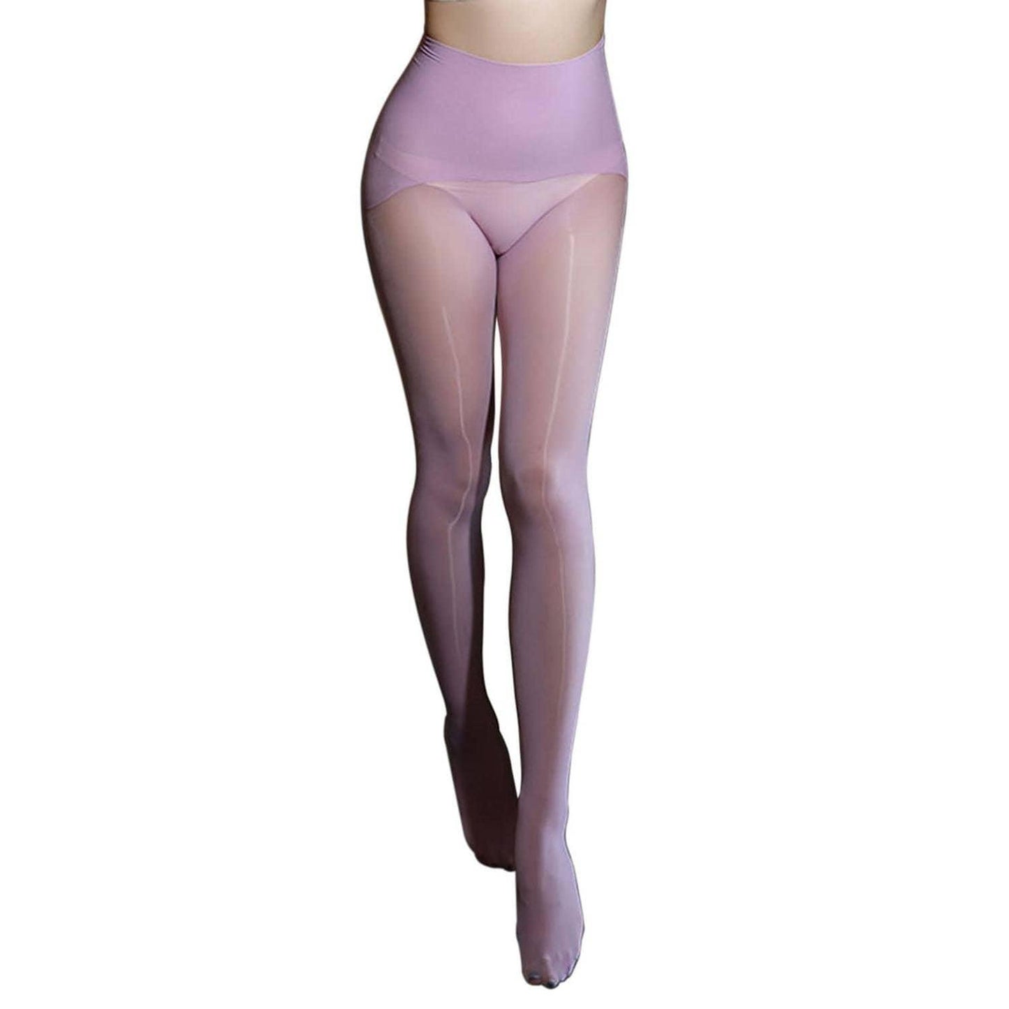 Metelam Womens High Waist Glossy Seamless Pantyhose Stretchy Shape Stockings - Metelam