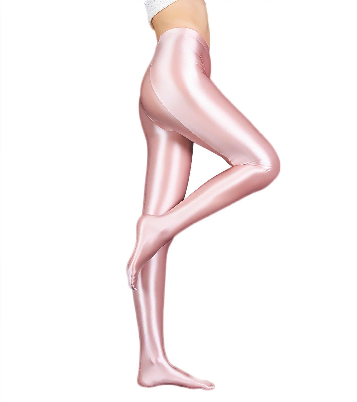 Metelam Womens Shiny Wet Look Pantyhose Satin Glossy Tights Opaque Plus Size.