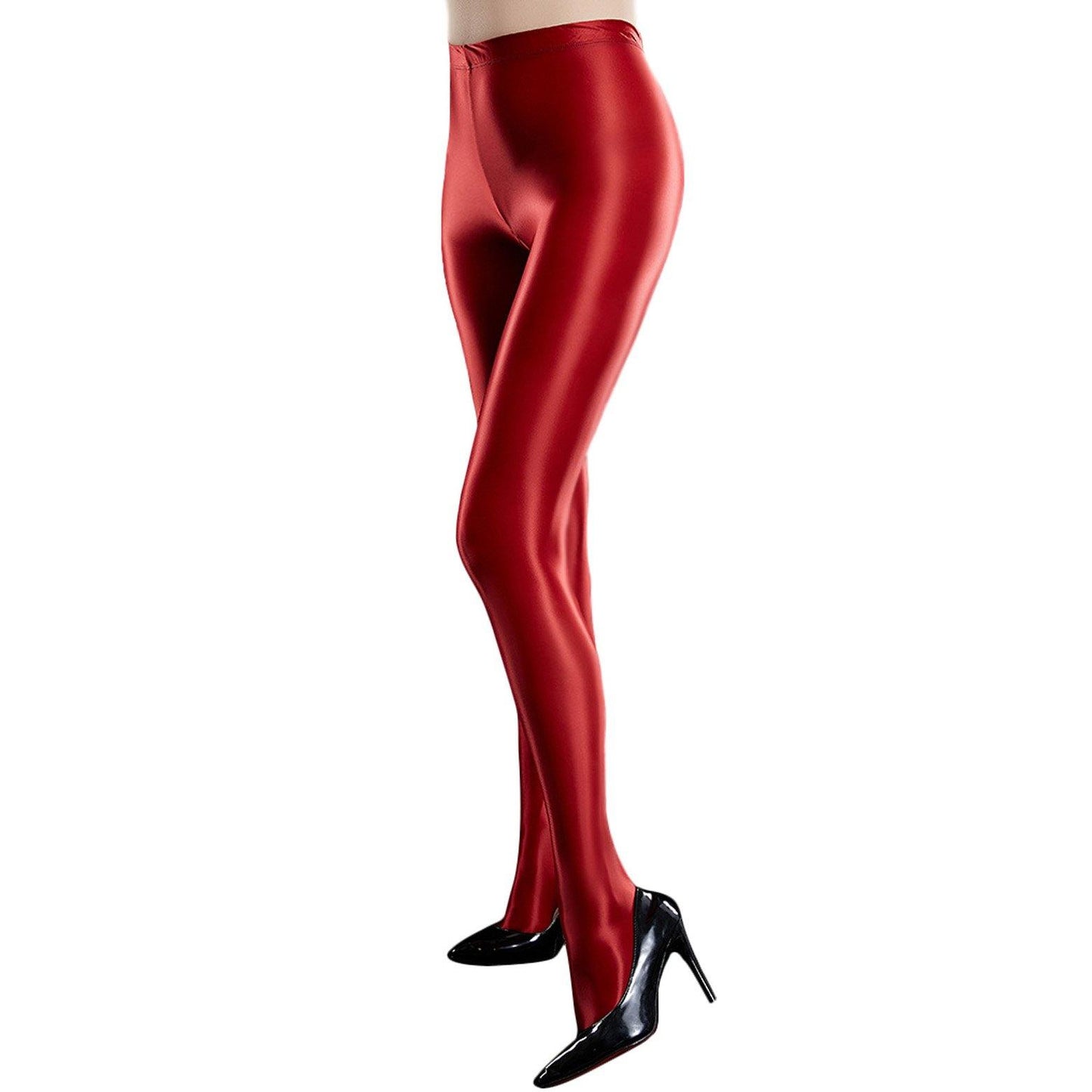 Metelam Women's Sexy Glossy Pantyhose Semi-Opaque Silky Smoothly Bodycon Tights.
