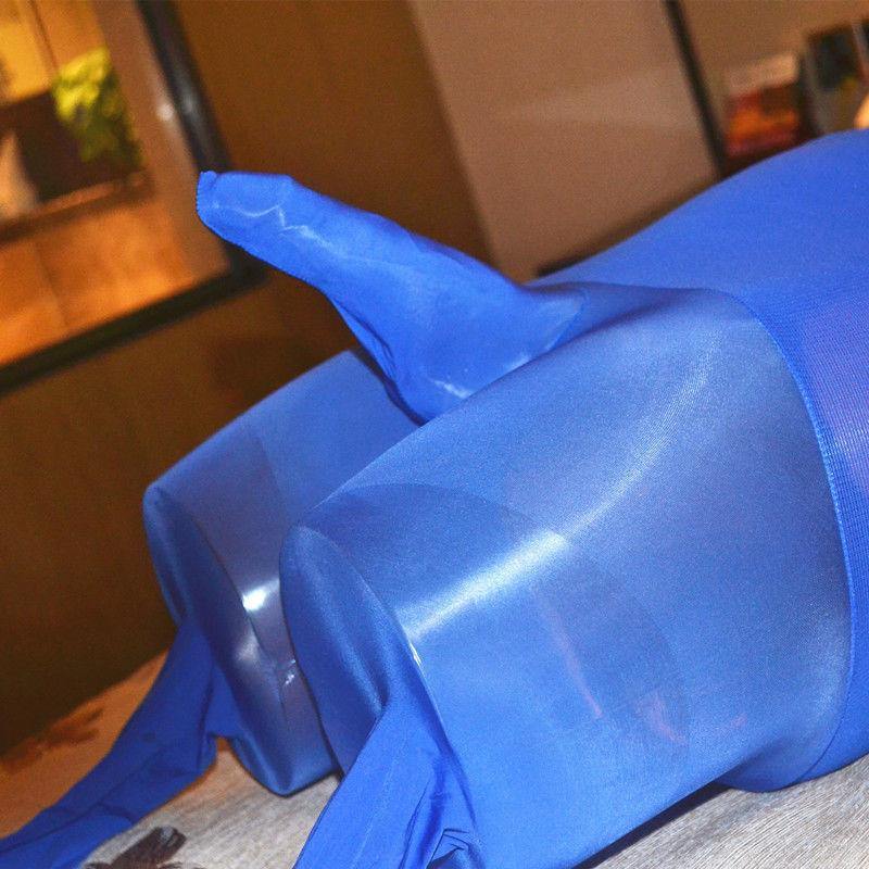 Mens Seamless Shiny Gloss Pantyhose Nylon Stockings Silicone Massage Tights.