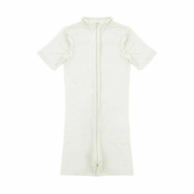 Women Sheer Zipper Open Bust & Crotch Bodysuit Leotard Lingerie Catsuit Clubwear.