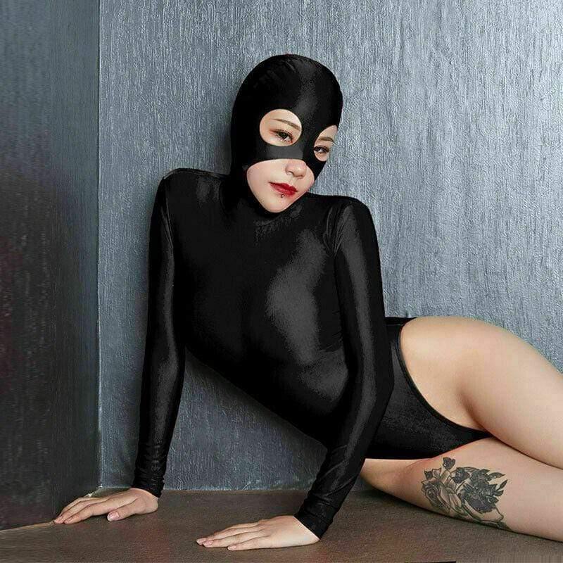 Women Lycra Spandex Shiny Zentai Costumes Bodysuit Thong Leotard Romper Clubwear.