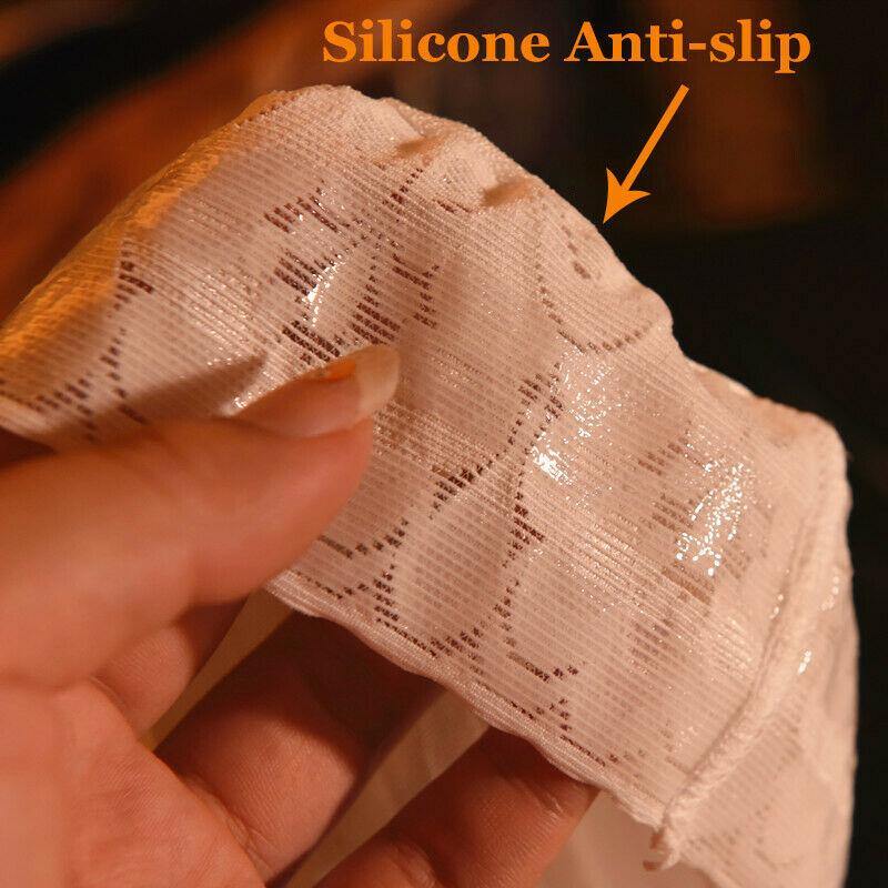 Women 70D Ultra Shiny Gloss Lace Top Silicone Stay Up Nylon Thigh High Stockings.