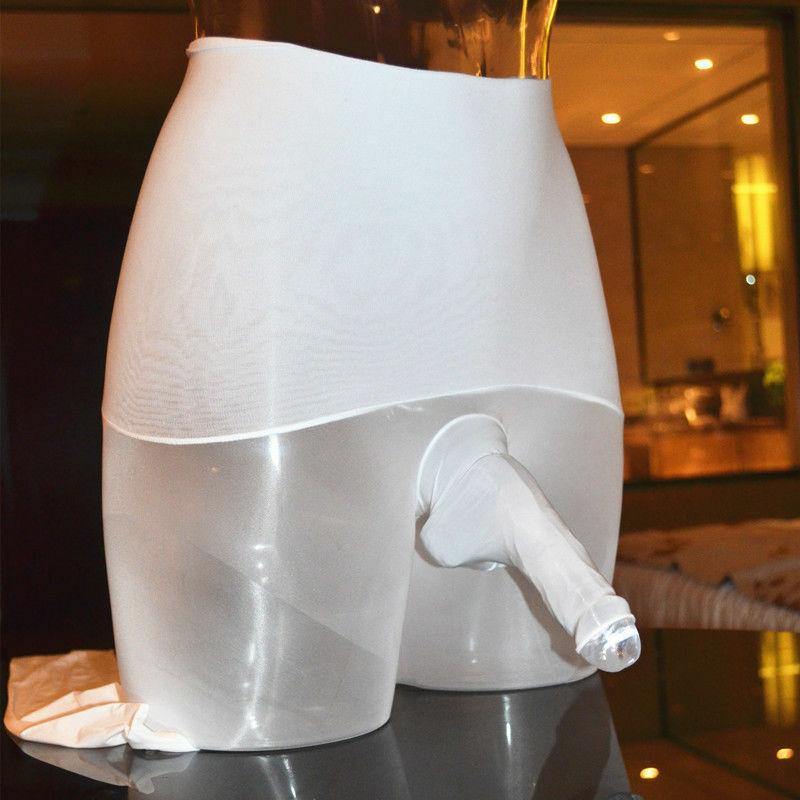 Mens Seamless Shiny Gloss Pantyhose Nylon Stockings Silicone Massage Tights.