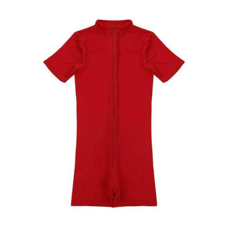 Women Sheer Zipper Open Bust & Crotch Bodysuit Leotard Lingerie Catsuit Clubwear.