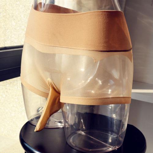 Seamless Men Elastic Penis Sheath Pouch Boxer Stretch Underwear Smooth Pantyhose.