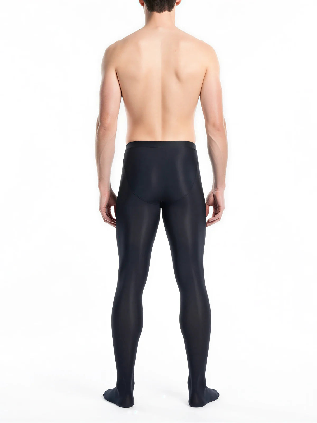 Men’s Glossy Sheer Pantyhose Tights | Silky High-Stretch Footed Stockings