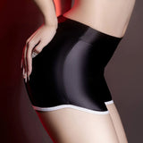Metelam Women's Oil Shiny Glossy Sports Underwear Boyshorts Stretch Boxer Shorts Panties