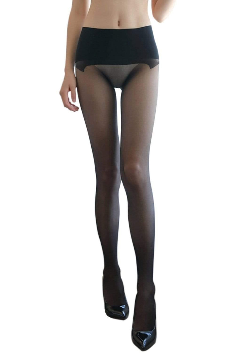 Women's High Waist Seamless Pantyhose Sheer Stockings Tights See Through Hosiery-pantyhose-Metelam