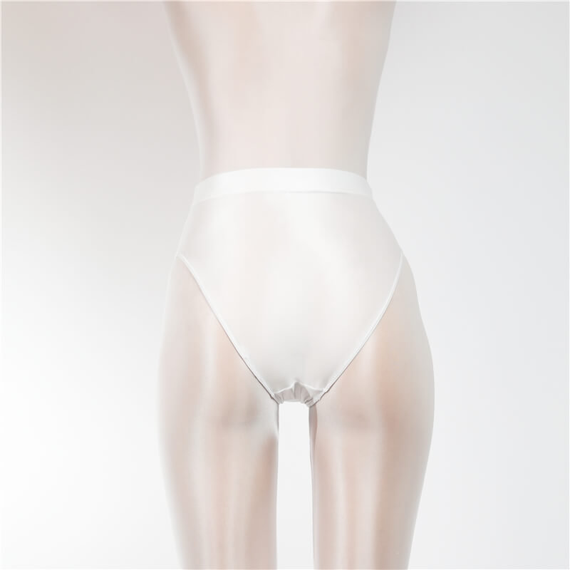 Metelam Womens Sexy Satin Shiny Wetlook Stretch High Cut Briefs Bikini Panties Underwear