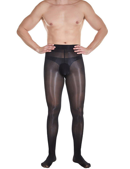 Men's 8D Shiny Pantyhose Nylon Sheer Tights - Metelam