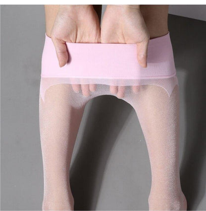 Metelam Women 5 Denier Glossy Seamless Pantyhose - Metelam