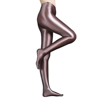 Metelam Womens Shiny Wet Look Pantyhose Satin Glossy Tights Opaque Plus Size - Metelam