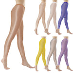 Women Sexy Glitter Yoga Leggings Satin Glossy Opaque Super Shiny