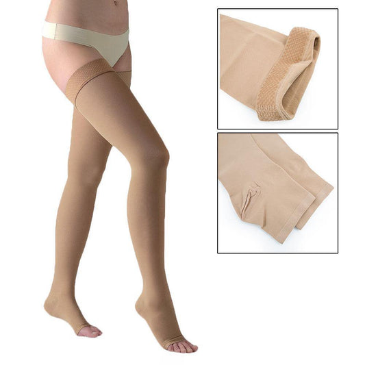 Thigh High Compression Stocking 23-32mmHg Therapeutic Varicose Vein Firm Support-compresstion socks-Metelam