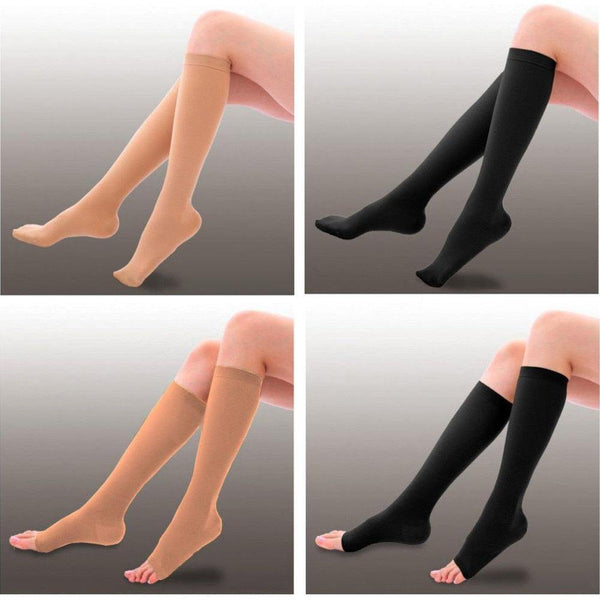 SAMSON Varicose vein Stocking (Classic Pair)Below Knee-For Pain and  Swelling(Size - M) Knee Support